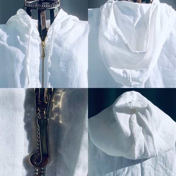 Juicy Couture Washed Linen Hooded Jacket - Picture 6 of 10